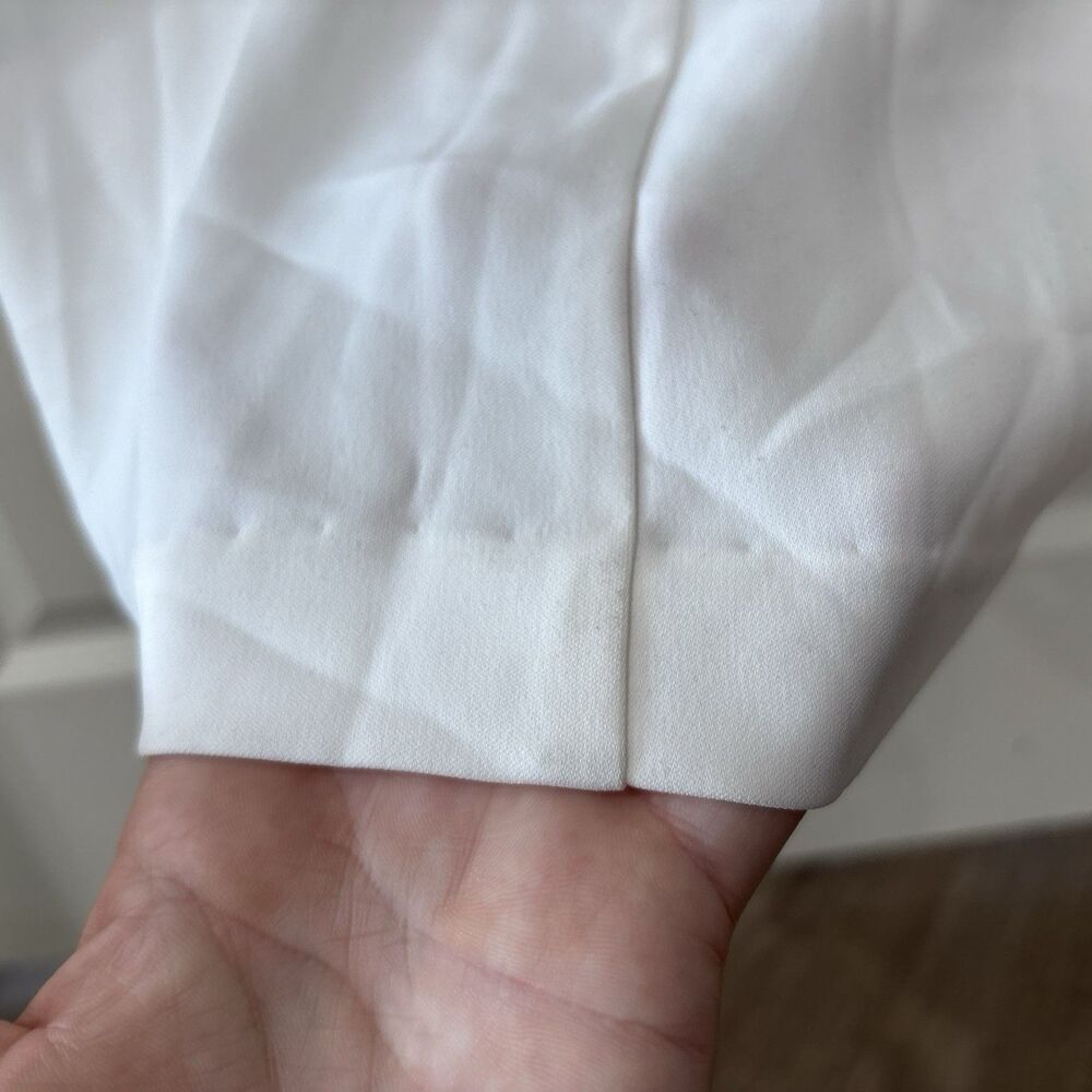 ML Monique Lhuillier White Maxi Dress 4 Formal Evening Bridal Front Slit NEW - Picture 13 of 16